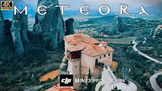 Majestic Meteora monasteries in Thessaly, Greece. 4K video shot with Dji Mini 2 drone - Μετεωρα 4K