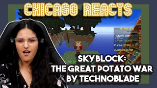 Skyblock : The Great Potato War by Technoblade | Voice Actor First Time Reacts