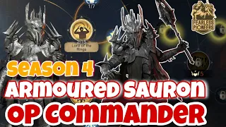 Armoured Sauron Super OP Commander of Season 4 | Lord of the Rings: Rise to War