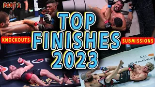Top MMA Finishes 2023: Knockouts & Submissions - 2