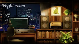 [ASMR/Ambience]Sounds of Night room of the apartment/Keyboard typing sound
