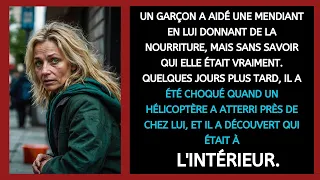 UN GARÇON A DONNÉ DE LA NOURRITURE À UNE MENDIANTE AFFAMÉE, SANS SAVOIR QUI ELLE ÉTAIT VRAIMENT…