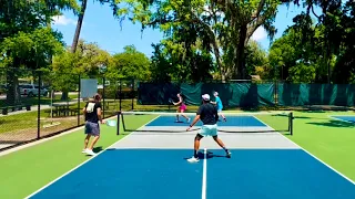 Pickleball Doubles preparing for 4.0 in the Paddle Battle on Saint Simons