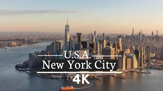 New York City 4K USA 4K 🇺🇸 - by drone footage |  New York City (NYC) by drone |