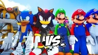 SONIC THE HEDGEHOG TEAM VS MARIO TEAM EPIC BATTLE SONIC THE HEDGEHOG