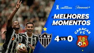 ATLÉTICO MINEIRO 4 x 0 CARACAS - CONMEBOL LIBERTADORES 2024 | Paramount Plus Brasil