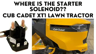 Cub Cadet XT1 Lawn Tractor Starter Solenoid Location and How to Remove Battery.