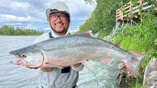 Alaska Sockeye Salmon Shore Fishing! (CATCH CLEAN COOK)