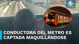 Captan a conductora del Metro maquillándose mientra conduce el tren