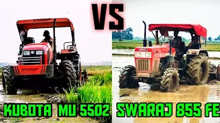 TRACTOR COMPARISON: Kubota mu 5502 vs Swaraj 855fe(4wd) //Tractor competition 2022