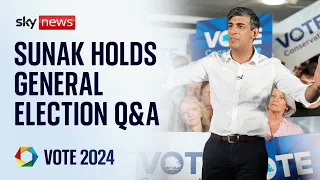 PM Rishi Sunak holds general election Q&A