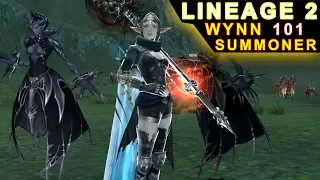 Lineage 2 Oficial - Wynn Summoner Gameplay (Mostrando as Skills do Summon Dark Elf) Review Básico