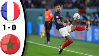 Lucas Hernandez 1ST GOAL - France 2-0 Morocco World Cup