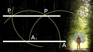 4K Как начертить параллельные прямые при помощи циркуля, how to draw parallel lines