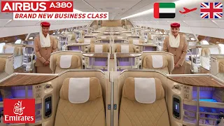 Emirates BRAND NEW A380 Business Class review from Dubai to London