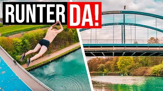 21M Sprung MITTEN in der STADT ft. @257ers | URBANES Klippenspringen in Essen