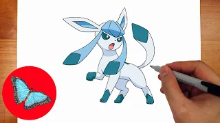 How To Draw Pokemon - Glaceon Easy Step by Step