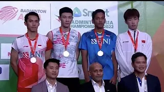 Badminton Asia Championships 2022 Men's Single Final Lee Zii Jia (MYS) Vs. Jonatan Christie (INA)