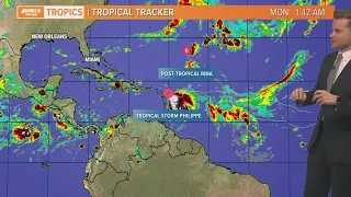 Monday morning tropical update: Tropical Storm Philippe forecast to become a hurricane