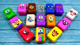 Numberblocks - Mixing All Clay with Suitcase! Most Satisfying Slime GARY