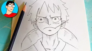 Anime Drawing, How to Draw Monkey D luffy step-by-step Drawing| Luffy Drawing from ONE PIECE