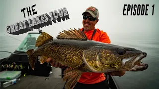 MEGA Walleyes On Jigging Spoons! The Great Lakes Tour: Episode 1