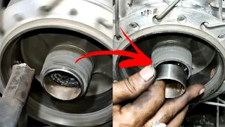 How to repair motorcycle wheel loose Bearing housing - Zimbiker