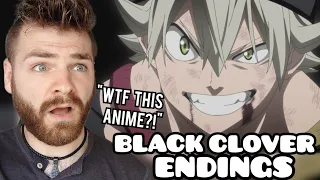 First Time Reacting to "BLACK CLOVER Endings (1-13)" | Non Anime Fan!