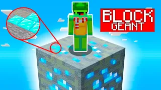 Je dois finir Minecraft mais sur des blocs GÉANTS..