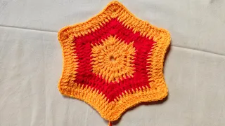 Hexagon shape tablemat by crochet..