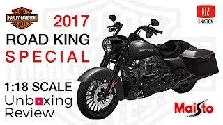 Unboxing Harley Davidson Road King Special 1/18 scale motorcycle Manufactured by Maisto - Dnation