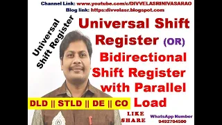 Universal Shift Register || Bidirectional Shift Register with Parallel Load || Shift Register || DLD