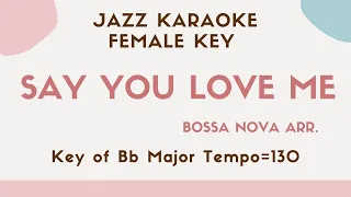 Say you love me - Bossa nova arrangement KARAOKE (Instrumental backing track) - female key