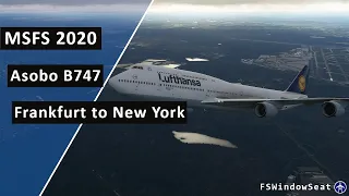 Flight Simulator 2020 B747-8 Lufthansa 400 Frankfurt to New York Upper Deck Wing View