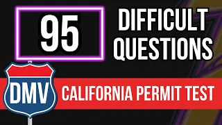 95 California Permit Test Questions (2024 DMV Written Practice & Study Guide)