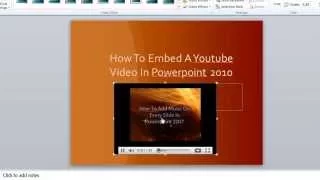 How To Embed YouTube Video Into PowerPoint 2010