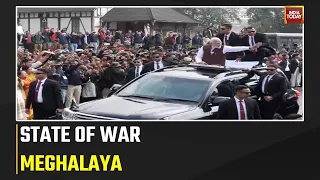 PM Narendra Modi Holds Roadshow In Poll-bound Meghalaya's Shillong