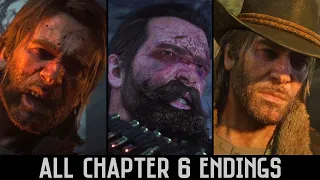 ALL FOUR ENDINGS - Chapter 6 | Low vs High Honor - Red Dead Redemption 2 (RDR2)