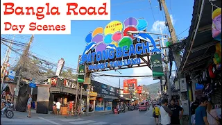 Bangla Road Day Scenes - Patong Beach, Phuket Thailand - DAY TOUR (HD)