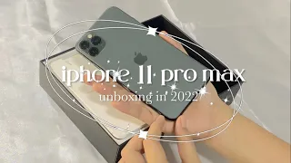 Unboxing iphone 11 pro max in 2022 | cat case✨