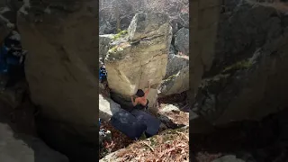 Wide Ass Pinch (V5) Paddy Creek, Southwest Missouri Bouldering