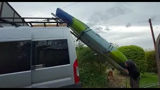DIY Kayak Loader Winch High Van Roof Rack Single person