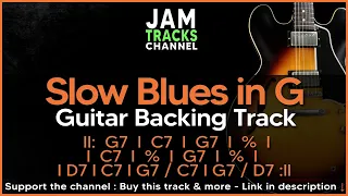 Slow Blues Guitar Backing Track in G