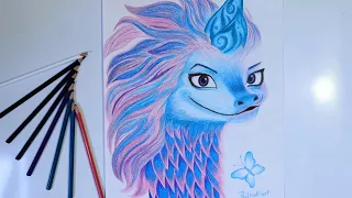 Drawing raya and the last dragon|| Sisu (Timelapse)