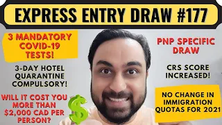 Express Entry Draw #177 For Canada PR | Canada PNP Draw | Dream Canada