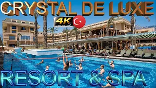 4K KEMER CRYSTAL DE LUXE RESORT SPA 2023 GOOD BEACH HOTEL ANTALYA TURKEY