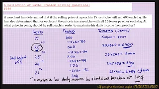 A Collection of Maths Problem Solving Questions:#268 (Money | Income)