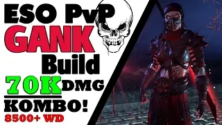 ESO | Nachtklingen Gank Build 70K DMG Kombo! Dragonhold (German)