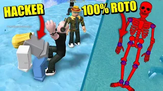 RÉCORD 100% ROTO , LIGMATIZACIÓN, HACKER Y NUEVA ZONA (BROKEN BONES IV)  - ROBLOX