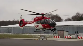 Airbus H145 D-HXFG als DRF Luftrettung Christoph 42/ Start an der Basis in Rendsburg-Schachtholm